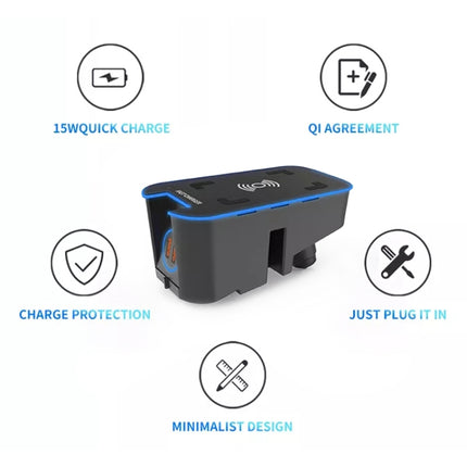 Car 15W Wireless Charger for Volvo XC60 / XC90