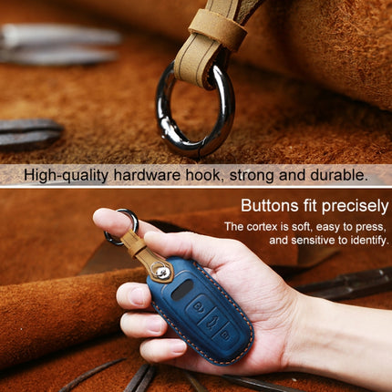 For Audi Series Car Cowhide Leather Key Protective Cover Key Case, C Version 2018 and Above, For Audi, C Version