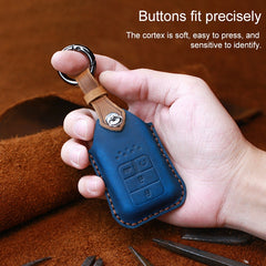 For Honda Car Cowhide Leather Key Protective Cover Key Case, Four Keys Version