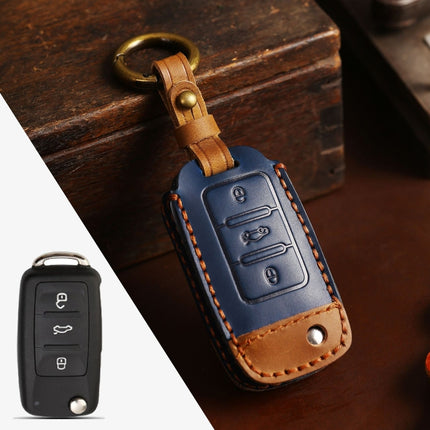 For Volkswagen Car Cowhide Leather Key Protective Cover Key Case, D Version, For Volkswagen, D Version, For Volkswagen,D Version