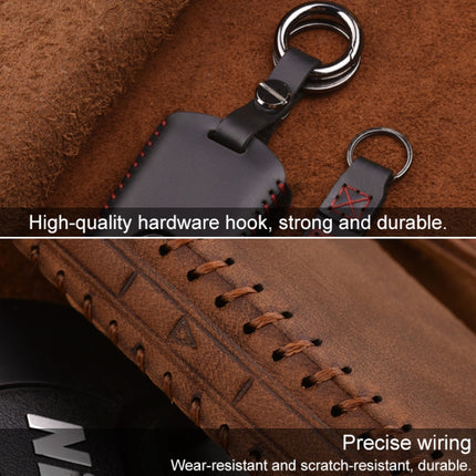 For Volvo Single Slit Style Car Cowhide Leather Key Protective Cover Key Case