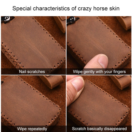 For Volvo Single Slit Style Car Cowhide Leather Key Protective Cover Key Case