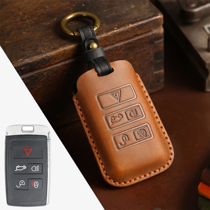 For Land Rover Car Cowhide Leather Key Protective Cover Key Case