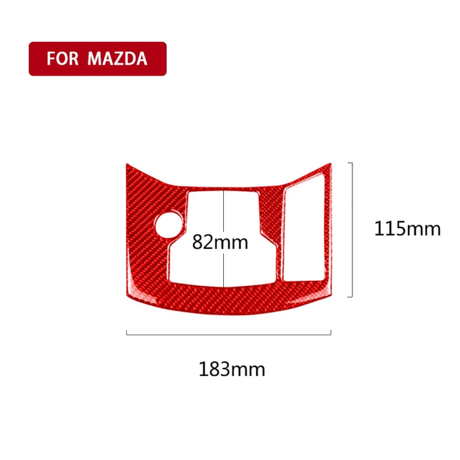 Car Carbon Fiber Handbrake Panel Decorative Sticker for Mazda CX-5 2017-2018, Right Drive, Handbrake Panel, Right Drive