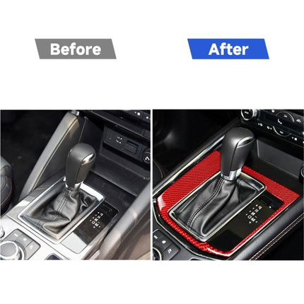Car Carbon Fiber Gear Panel Decorative Sticker for Mazda CX-5 2017-2018, Right Drive, Gear Panel, Right Drive