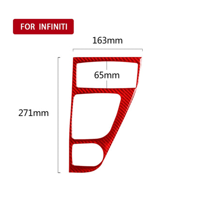 Car Carbon Fiber Gear Panel Decorative Sticker for Infiniti Q50 2014-2020, Left Drive, Gear Panel, Left Drive