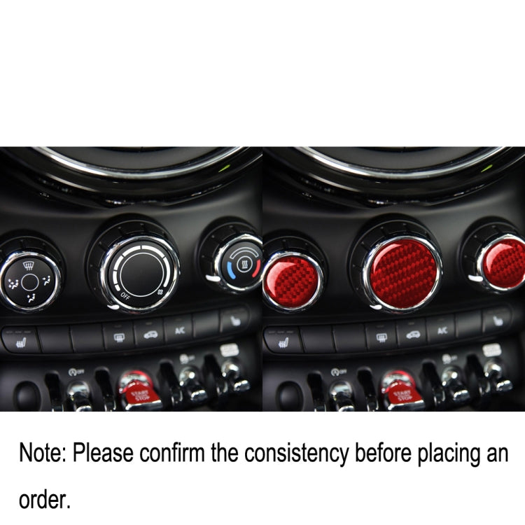 Car Carbon Fiber Multimedia Knob Decorative Sticker for BMW Mini F55 F56 F60, Left and Right Drive Universal