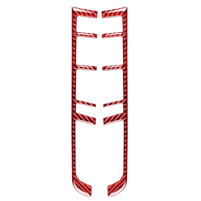 Car Carbon Fiber Gear Button Frame Decorative Sticker for Porsche Macan 2014-2021, Left and Right Drive Universal