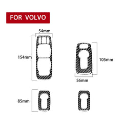 Car Carbon Fiber Window Lift B Decorative Sticker for Volvo XC90 2008-2014, Left Drive