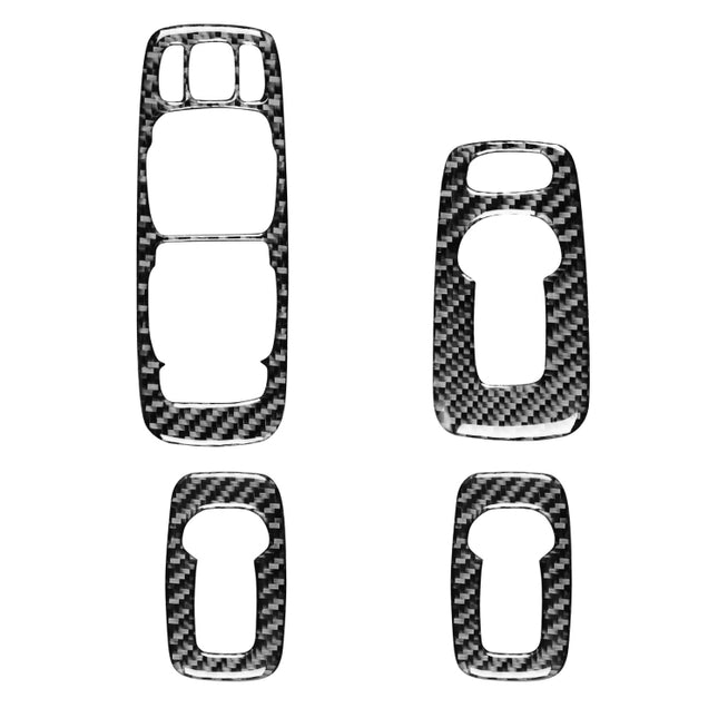 Car Carbon Fiber Window Lift B Decorative Sticker for Volvo XC90 2008-2014, Left Drive, Window Lift B, Left Drive