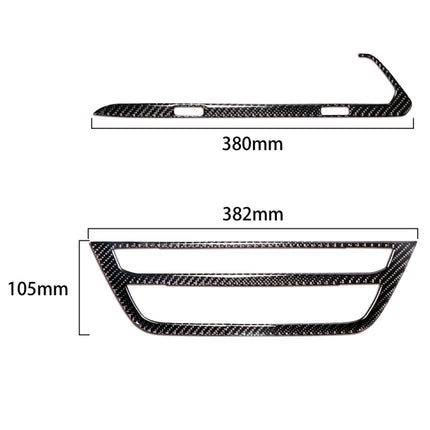 2 in 1 Car Carbon Fiber Air Conditioner CD Control Panel M Performance Decorative Sticker for BMW G01 X3 2018-2020 / G02 X4 2019-2020, Left Drive, 2 in 1 Air Conditioner CD Control Panel