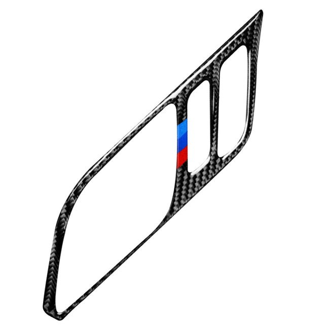 Car Carbon Fiber Inner Door Handle 3-color Decorative Sticker for BMW G01 X3 2018-2020 / G02 X4 2019-2020, Left Drive, Inner Door Handle 3-color