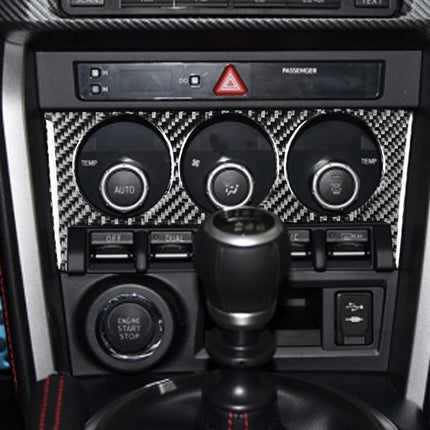 Car Carbon Fiber Air Conditioning Button A Decorative Sticker for Subaru BRZ / Toyota 86 2017-2019, Left and Right Drive Universal, Air Conditioning Button A