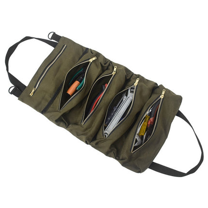 Car Auto Multi-function Canvas Storage Bag Portable Tool Bag Hanging Pocket Bag, Multi-function Army Green, Multi-function Black, Multi-function Khaki