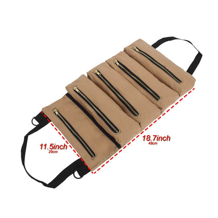 Car Auto Multi-function Canvas Storage Bag Portable Tool Bag Hanging Pocket Bag, Multi-function Army Green, Multi-function Black, Multi-function Khaki