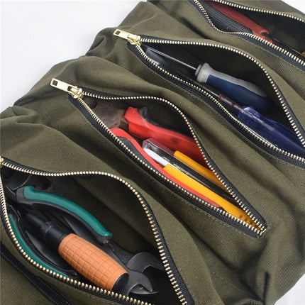 Car Auto Multi-function Canvas Storage Bag Portable Tool Bag Hanging Pocket Bag, Multi-function Army Green, Multi-function Black, Multi-function Khaki