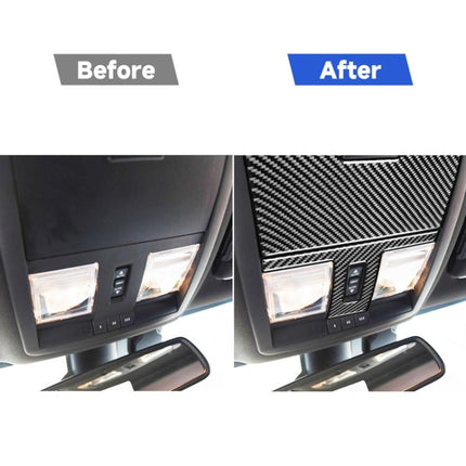 2 PCS / Set Carbon Fiber Car Reading Light Panel Decorative Sticker for Dodge Challenger 2015 to Now, Left Driving, Reading Light Panel
