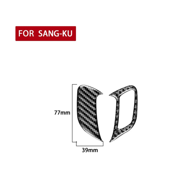 2 PCS / Set Carbon Fiber Car Door Lock Frame Decorative Sticker for Volkswagen Scirocco 2009-2016,Left Drive