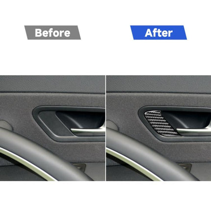 2 PCS / Set Carbon Fiber Car Door Lock Frame Decorative Sticker for Volkswagen Scirocco 2009-2016,Left Drive, Door Lock Frame ,Left Drive