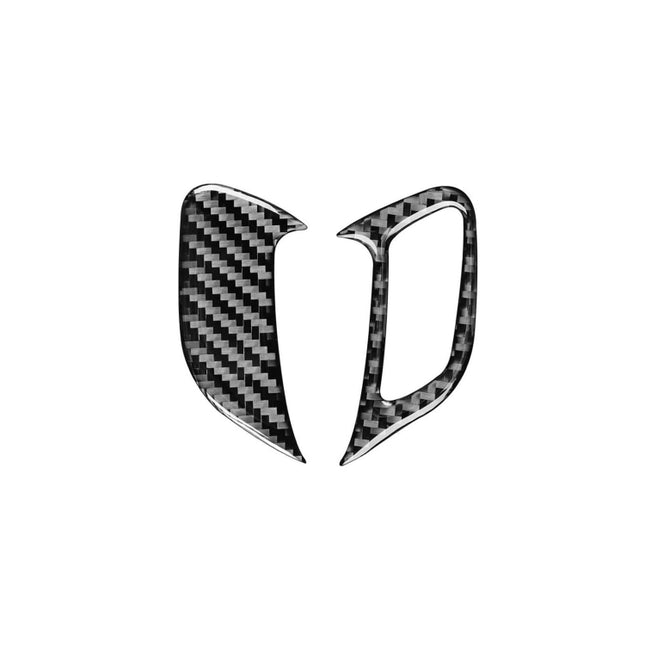 2 PCS / Set Carbon Fiber Car Door Lock Frame Decorative Sticker for Volkswagen Scirocco 2009-2016,Left Drive, Door Lock Frame ,Left Drive
