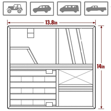 Car Sun Visor Storage Bag Glasses Frame Bill Clip