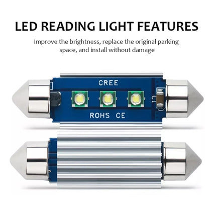 2pcs 31mm IC12V /  2.76W / 0.23A / 300LM 3LEDs SMD Car Reading Lamp Dome Light, 31mm