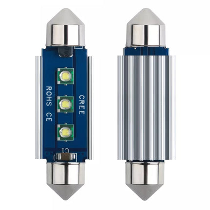 2pcs 41mm IC12V /  2.76W / 0.23A / 300LM 3LEDs SMD Car Reading Lamp Dome Light, 41mm