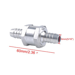 Car 8mm Aluminium Alloy Fuel Petrol One Way Non Return Check Valve