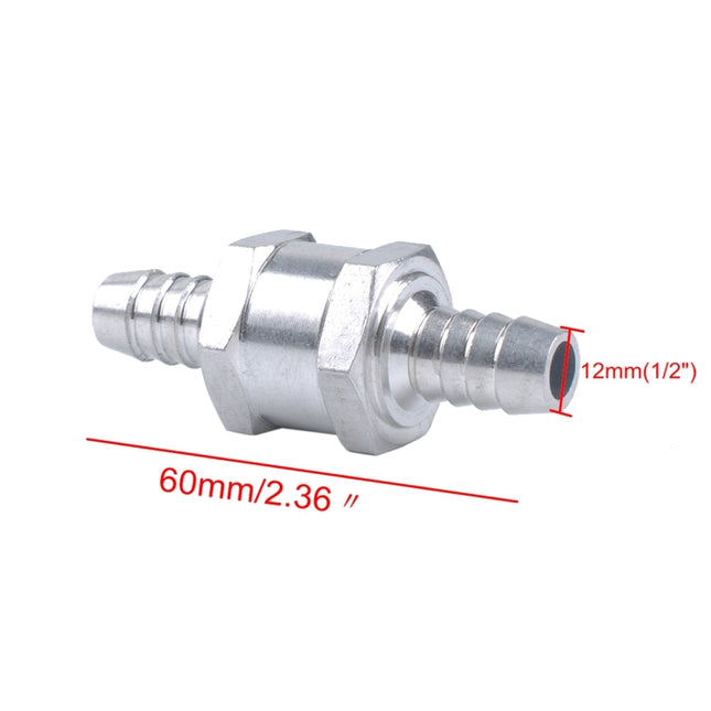 Car 12mm Aluminium Alloy Fuel Petrol One Way Non Return Check Valve