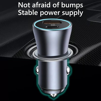 PD 20W Aluminum Alloy Dual Interface Car Fast Charger