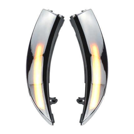 1 Pair For Ford Fiesta 2008-2017 Car Dynamic LED Turn Signal Light Rearview Mirror Flasher Water Blinker, For Ford Fiesta 2008-2017 (Transparent Black)