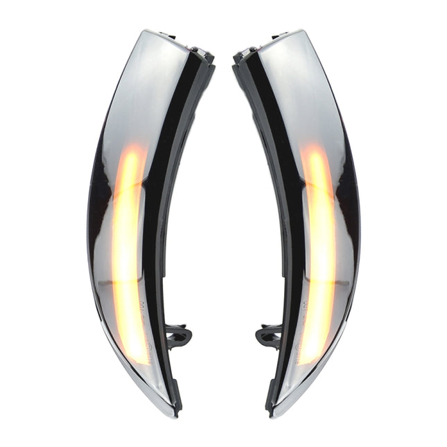 1 Pair For Ford Fiesta 2008-2017 Car Dynamic LED Turn Signal Light Rearview Mirror Flasher Water Blinker, For Ford Fiesta 2008-2017 (Transparent Black)