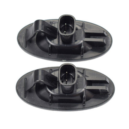 2pcs For Mazda 2 DY 2003-2007 Car Dynamic LED Fender Side Light, For Mazda 2 DY 2003-2007 (Transparent Black)