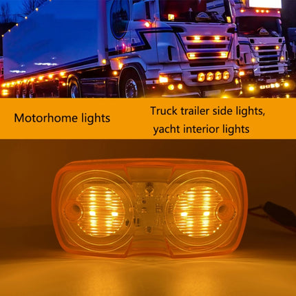 2pcs MK-106 Truck 12LEDs Side Marker Light, MK-106 (Red Light), MK-106 (Yellow Light)