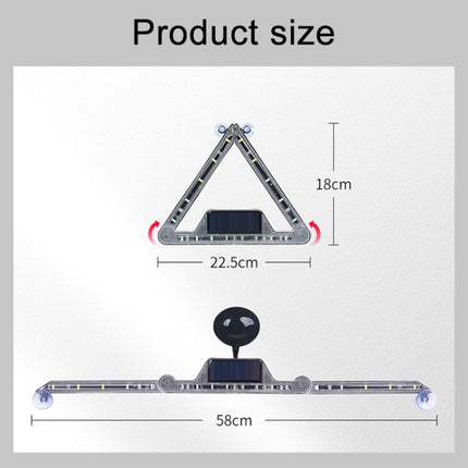 Car Triangular Light Warning Sign Solar Charging Strobe Emergency Ranger Light