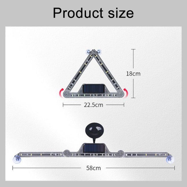 Car Triangular Light Warning Sign Solar Charging Strobe Emergency Ranger Light