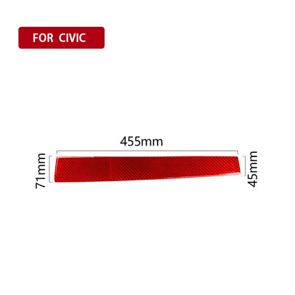 Car Carbon Fiber Central Control Decorative Sticker for Honda Tenth Generation Civic 2016-2019, Left Drive, Central Control Left Drive
