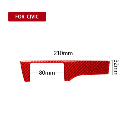Car Carbon Fiber Headlight Switch Panel Decorative Sticker for Honda Tenth Generation Civic 2016-2019, Left Drive, Headlight Switch Left Drive