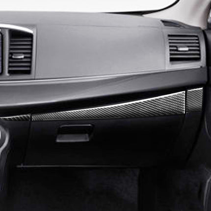 Car Carbon Fiber Passenger Side Glove Box Decorative Sticker for Mitsubishi Lancer EVO 2008-2015, Left Drive, Passenger Side Glove Box, Left Drive