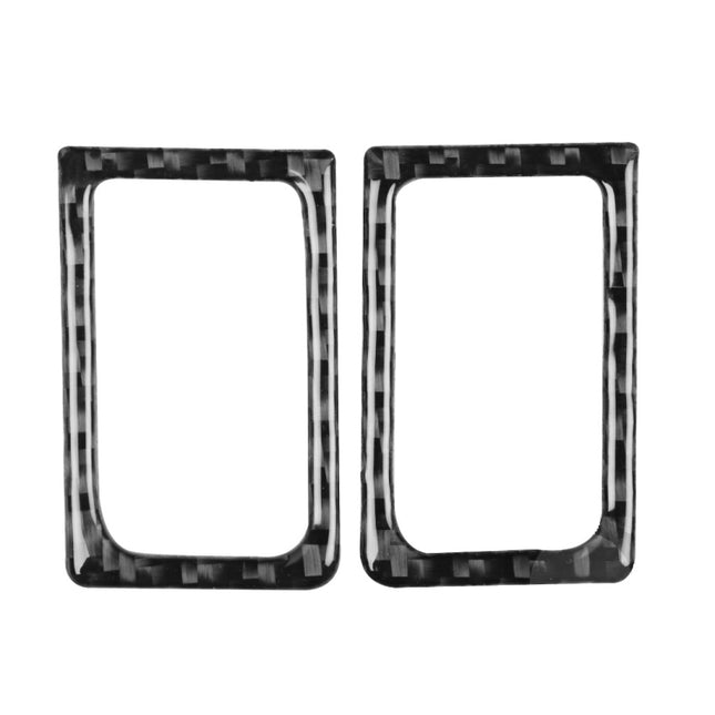 2 PCS Car Carbon Fiber Left and Right Door Lock Decorative Sticker for Nissan GTR R35 2008-2020, Left and Right Drive Universal, Door Lock