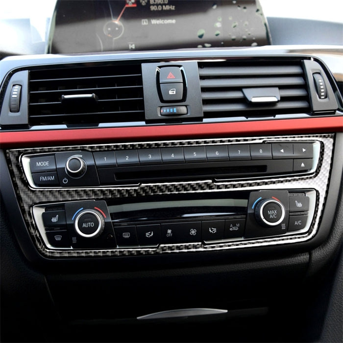 Carbon Fiber Car CD Panel Decorative Sticker for BMW (F30) 2013-2015 / (F34) 2013-2016, CD Panel