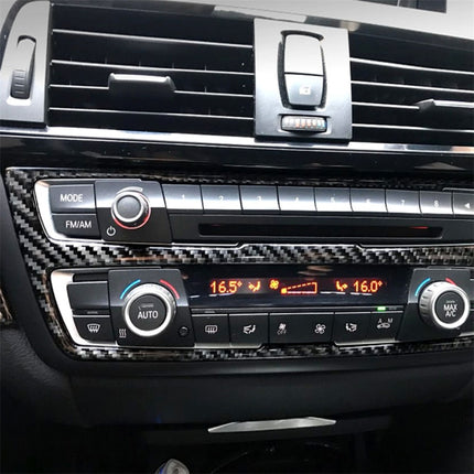 Carbon Fiber Car CD Panel Decorative Sticker for BMW (F30) 2013-2015 / (F34) 2013-2016, CD Panel