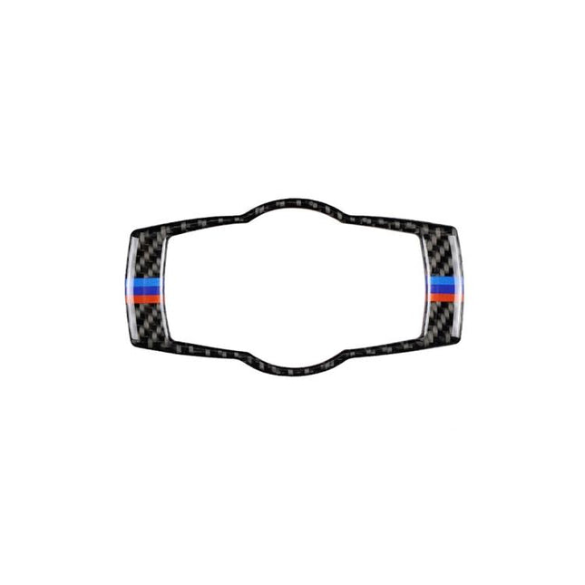 Three Color Carbon Fiber Car Headlight Switch Decorative Sticker for BMW E90 / E92 / E93 2005-2012