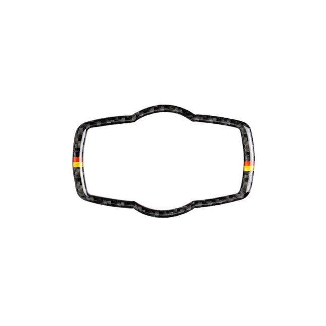 Yellow Red Color Carbon Fiber Car Headlight Switch Decorative Sticker for BMW E90 / E92 / E93 2005-2012 / 320i / 325i, Thin Version, Headlight Switch (Yellow Red Color)