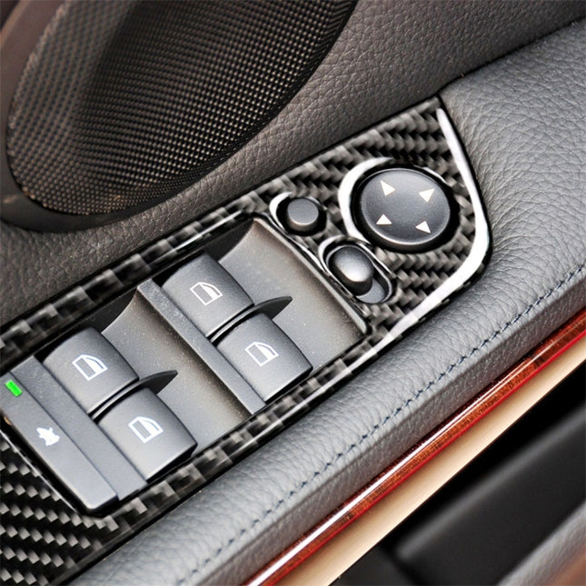 4 PCS Three Color Carbon Fiber Car Left Driving Lifting Panel Decorative Sticker with Folding for BMW E90 / 320i / 325i, Diameter: 35.8cm, Diameter: 35.8cm(Three Color)