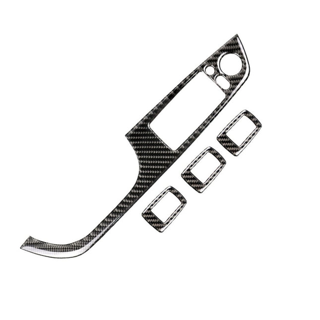 4 PCS Carbon Fiber Car Left Driving Lifting Panel Decorative Sticker with Folding for BMW E90 / 320i / 325i, Diameter: 35.8cm, Diameter: 35.8cm