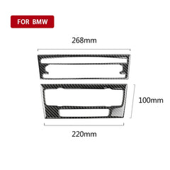 Carbon Fiber Car Central Control CD Panel Decorative Sticker for BMW E90 / E92 2005-2012, Non Navigation with Hole