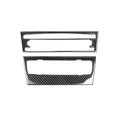 Carbon Fiber Car Central Control CD Panel Decorative Sticker for BMW E90 / E92 2005-2012, Non Navigation without Hole