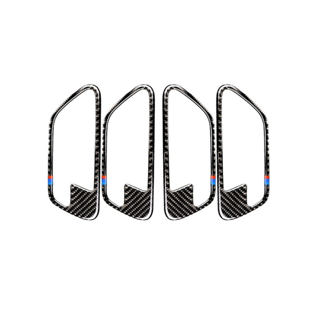 Three Color Carbon Fiber Car Door Bowl Decorative Sticker for BMW F30 2013-2018 / F34 2013-2017