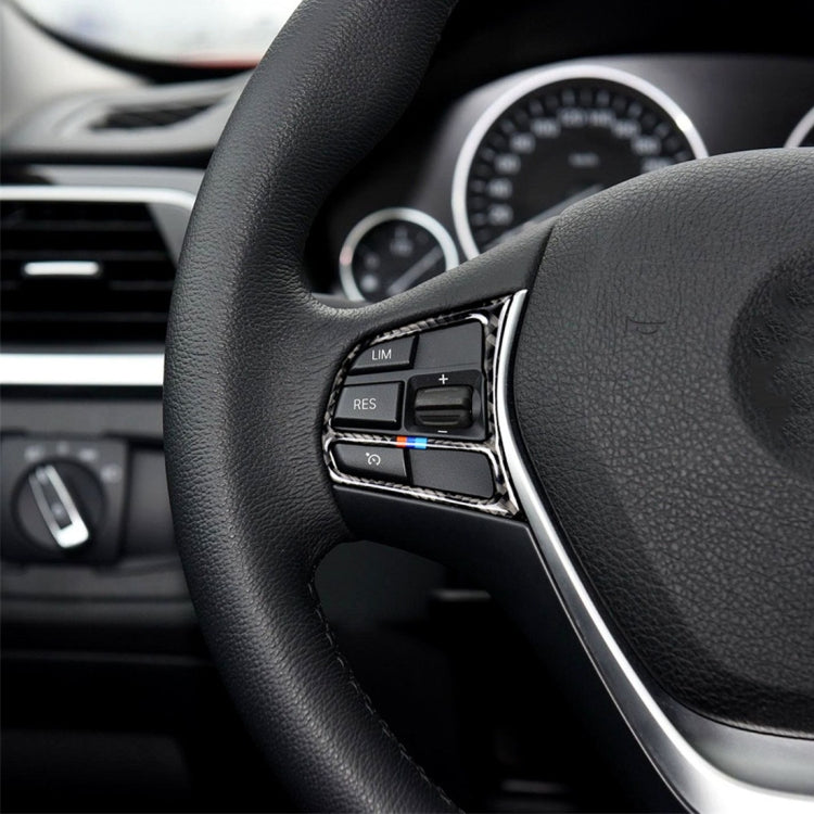 Carbon Fiber Car Steering Wheel Key Frame Decorative Sticker for BMW F20 2012-2018 / F21 2014-2018 / F30 / F34 2013-2018 / F32 2013-2018